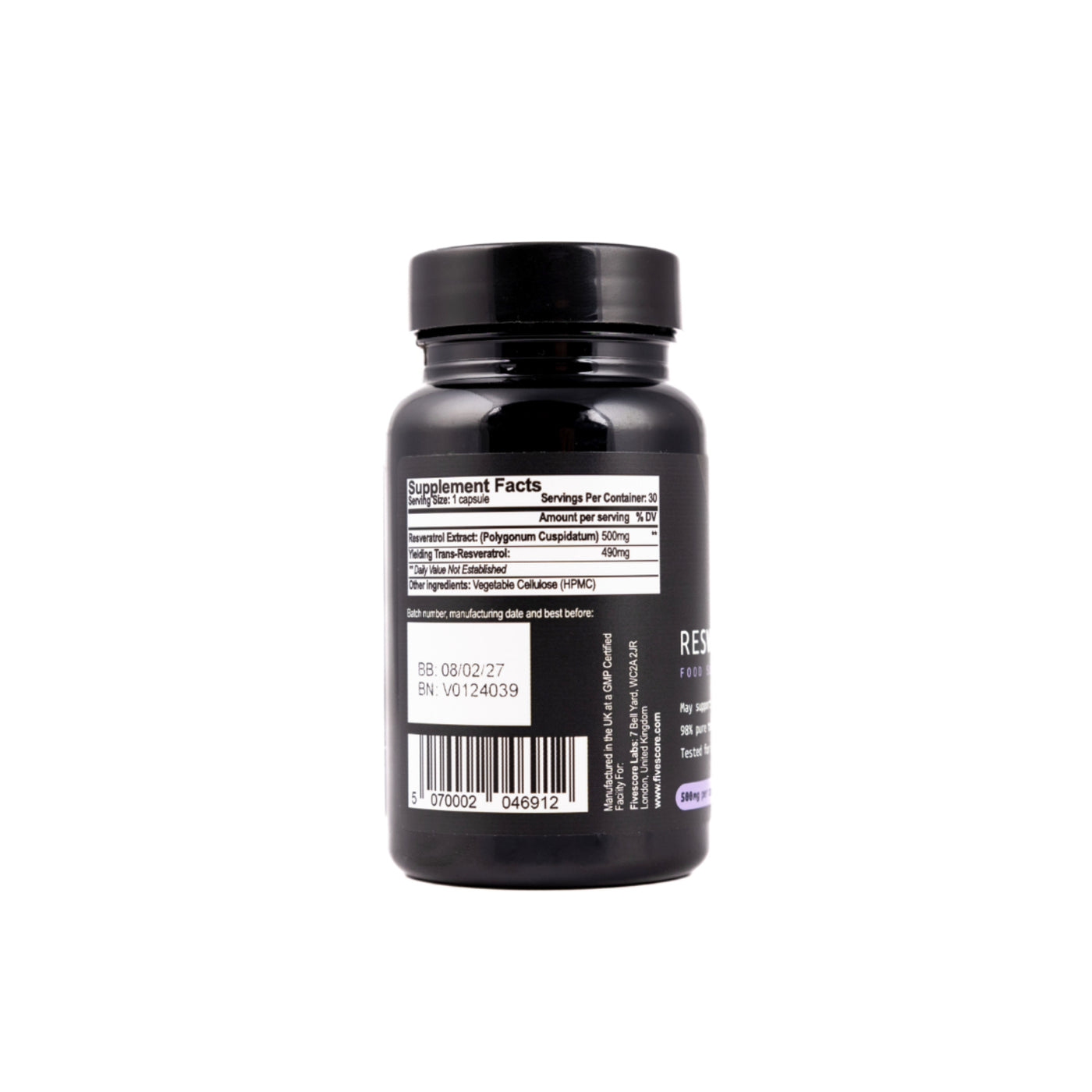 Ultra-High Purity Resveratrol – 98% Pure (3rd Party Lab Tested)