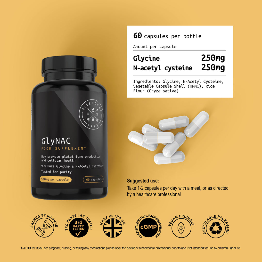 Ultra High Purity GlyNAC (Glycine & N-acetyl cysteine)